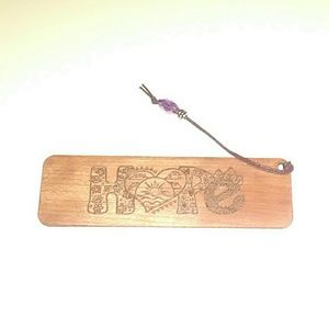 "Hope" wooden bookmark